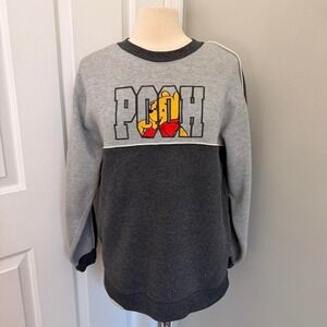 VINTAGE GREY 100 ACRE COLLECTION POOH BEAR CREWNECK SWEATSHIRT